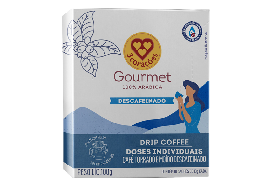 Drip Coffee descafeinado da 3 Coracoes.