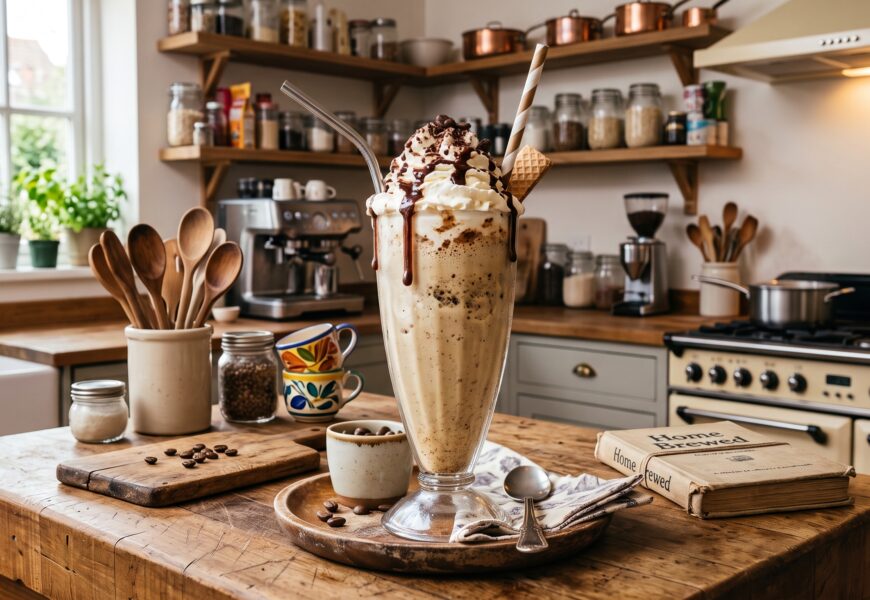 Receita de milkshake de cafe
